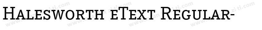 Halesworth eText Regular字体转换